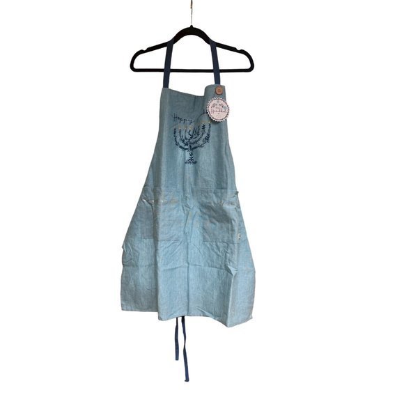 Now Designs Blue Spruce 'Happy Hanukkah' Apron - Picture 4 of 4